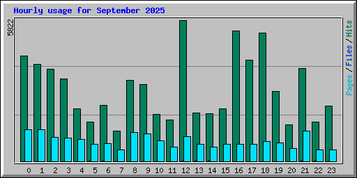 Hourly usage for September 2025