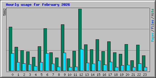 Hourly usage for February 2026