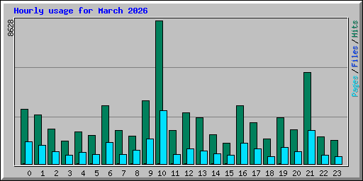 Hourly usage for March 2026